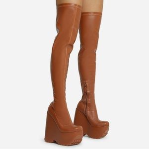 Thigh High Wedge Boot